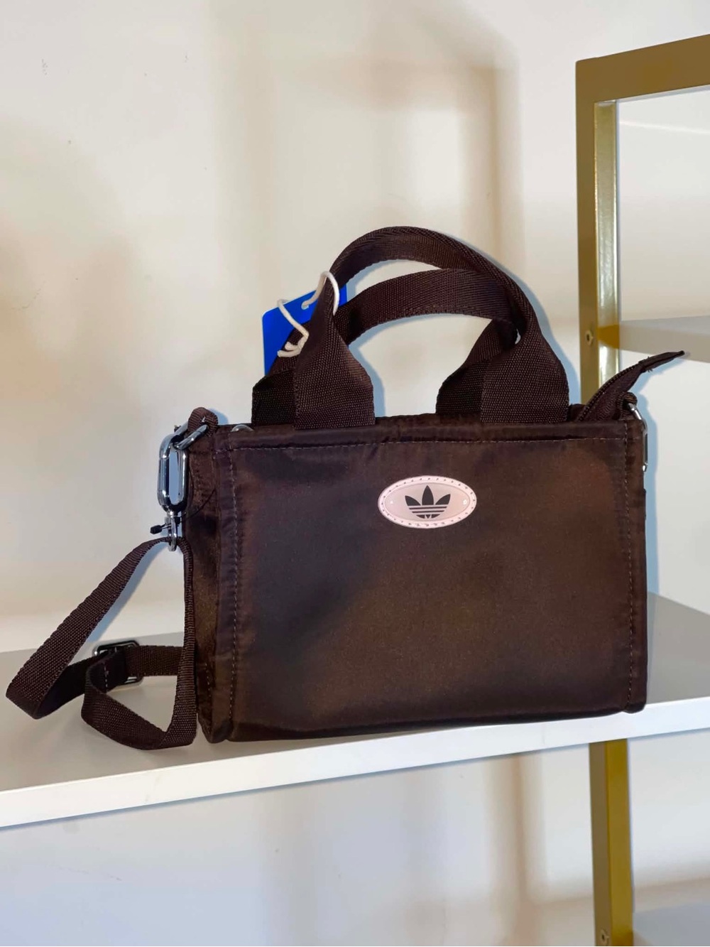 Adidas Micro Brown & Pink Tote Bag - Picture 7 of 7